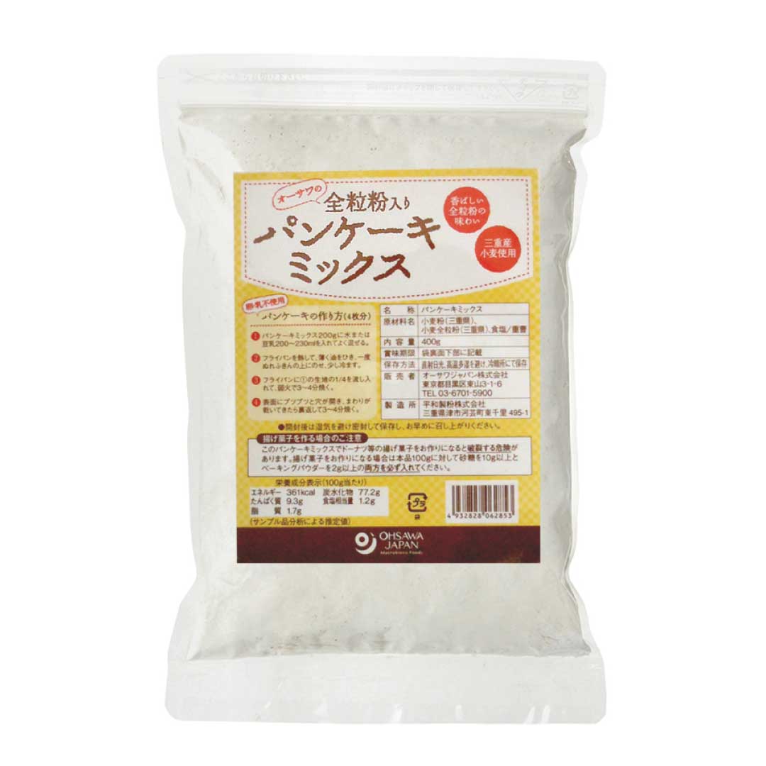 オーサワの全粒粉入りパンケーキミックス